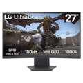 LG Gaming Monitor 27GS60QN 27 Ultragear™ 27-inch/QHD (2560x1440) / 180Hz / 1ms (GtG) / Curved Display/Black 🍁 All In One Marketplace Canada
