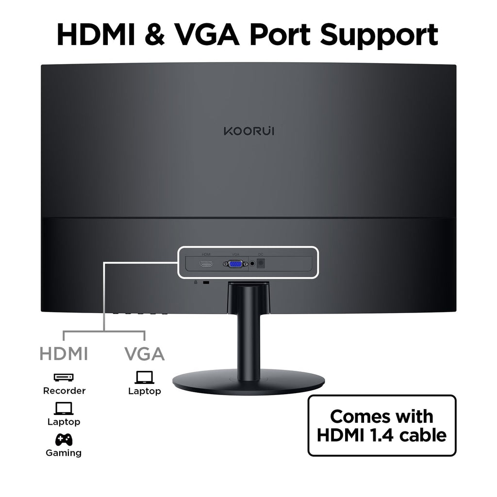 KOORUI 27-inch Curved Computer Monitor Full HD 1080P 144Hz Gaming Monitor 🍁 All In One Marketplace Canada