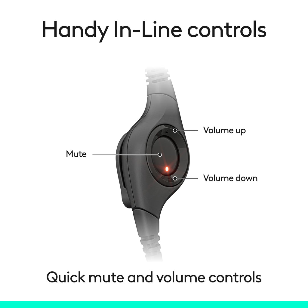 Logitech H391 Wired Headset for PC/Laptop, Stereo Headphones with Noise Canceling Microphone, USB-C, in-Line Controls, Works with Chromebook - Graphite 🍁 All In One Marketplace Canada